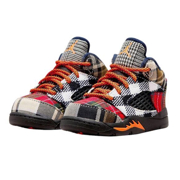 Nike Air Jordan Retro TD AJ5 Shoes Plaid Infant Toddler FD4813-008